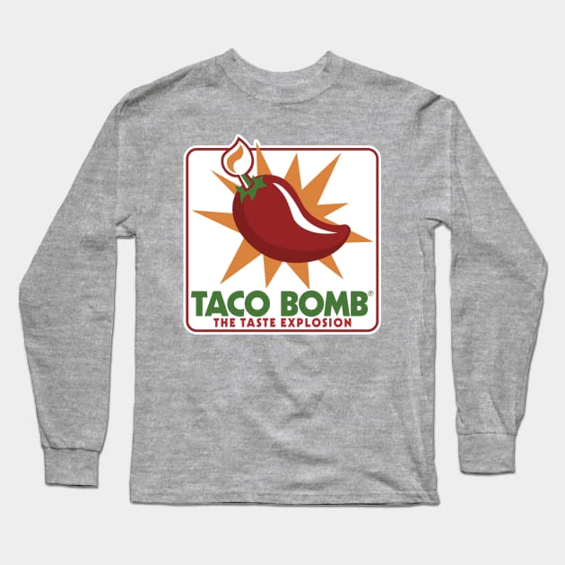 Taco Bomb Long Sleeve T-Shirt by MBK